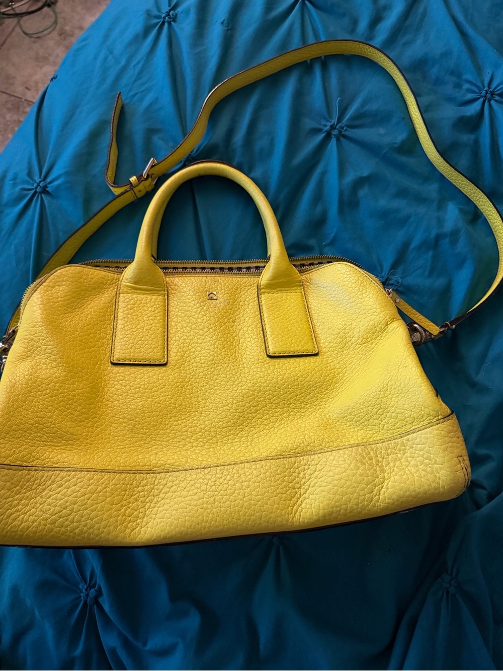 Kate Spade Yellow Leather Satchel Handbag